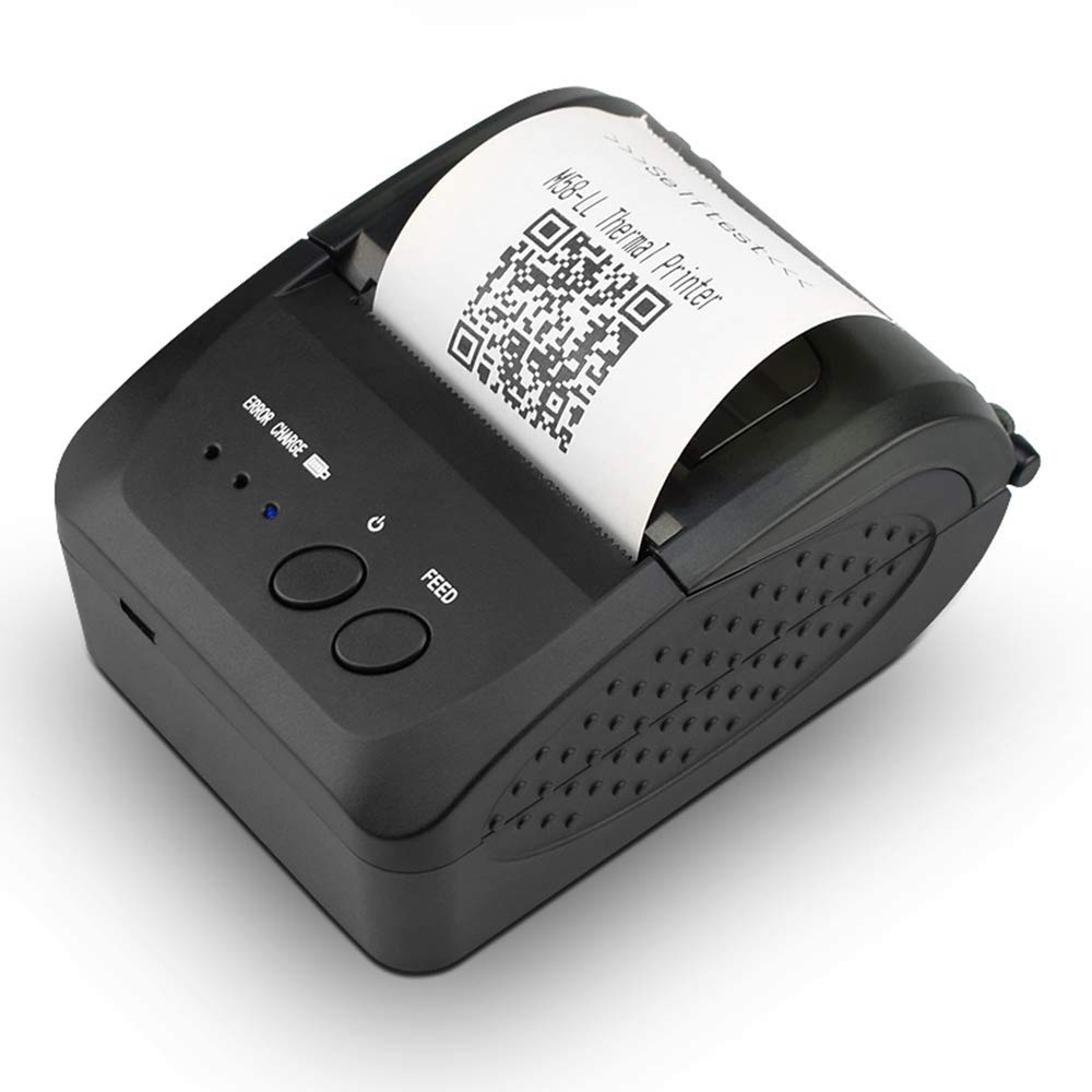 Mini impresora de ticket térmica Bluetooth 4.0/USB - 58mm. Portátil con batería.